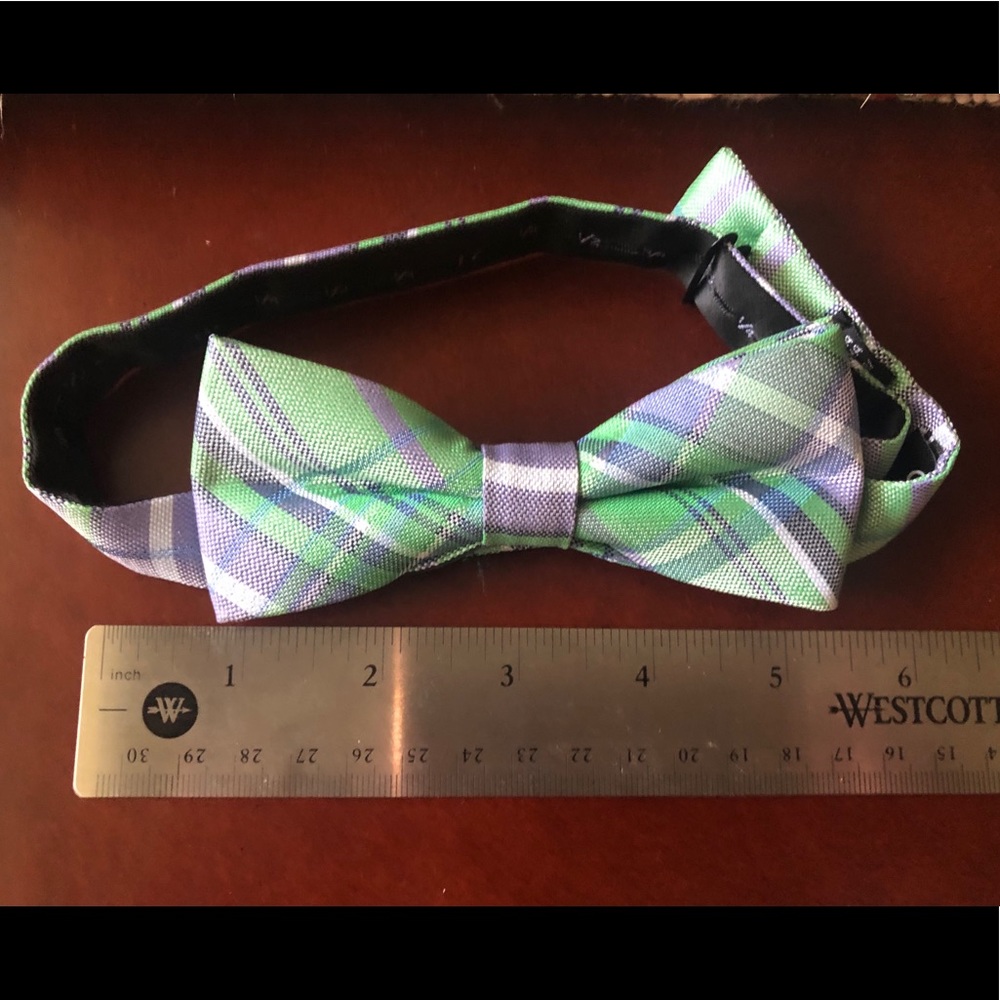 Child’s Blue and Green Adjustable Bow Tie